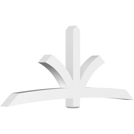 Ekena Millwork Davenport Architectural Grade PVC Gable Bracket, 108"W x 45"H x 6"D x 6"F, 10/12 Pitch GBP108X45X0606DAV00
